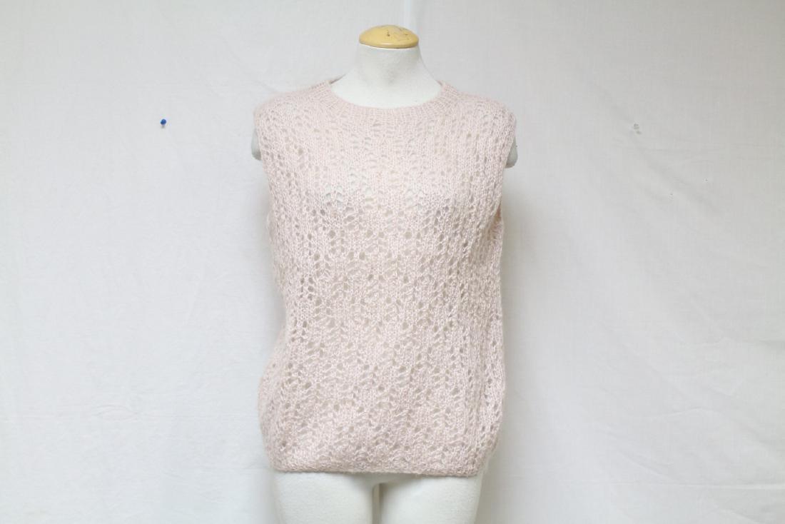 Vintage 1970s Pale Pink Mohair Sweater Vest: mohair knit, great condition - 42 bust/23 length