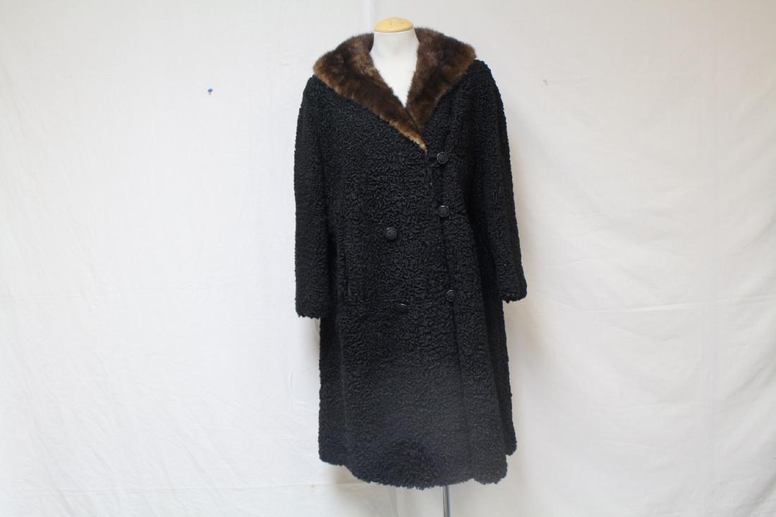 Vintage 1950s Black Persian Lamb Coat (1 of 6)