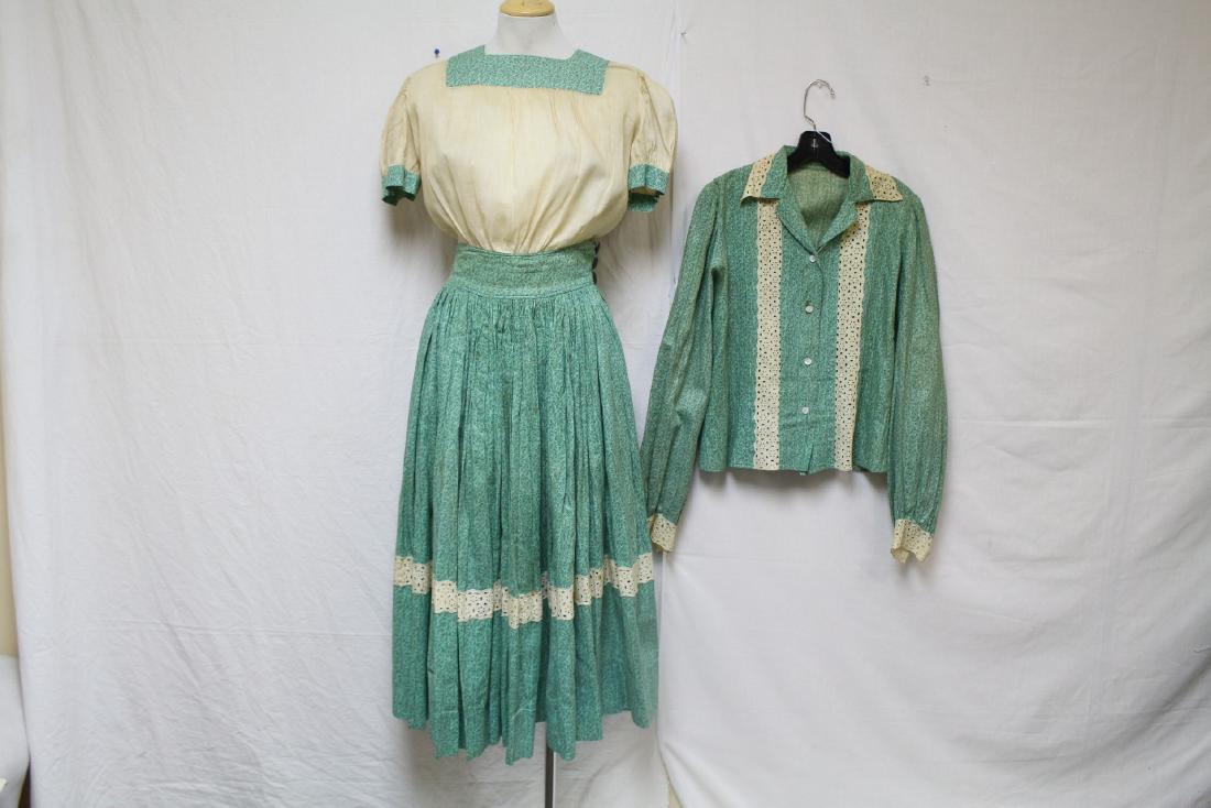 Vintage 1970s Green Floral 3pc Outfit (1 of 7)