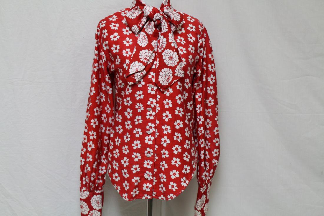 Vintage 1960's Evan Picone Floral Blouse (1 of 7)