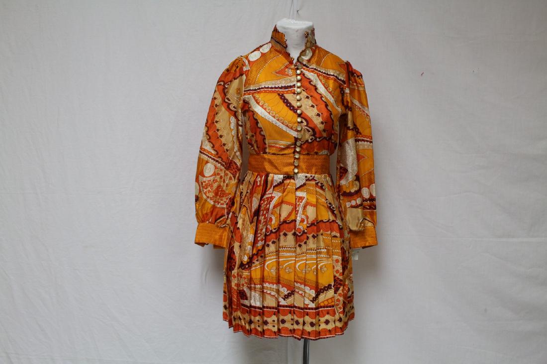 Vintage 1970's Psychedelic Abstract Print Dress (1 of 9)