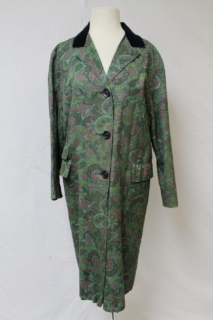 Vintage 1960's Paisley Coat with Velvet Collar (1 of 5)