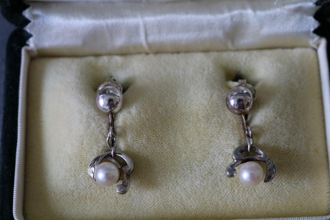 Mikimoto Pearl & Sterling Earrings (1 of 6)