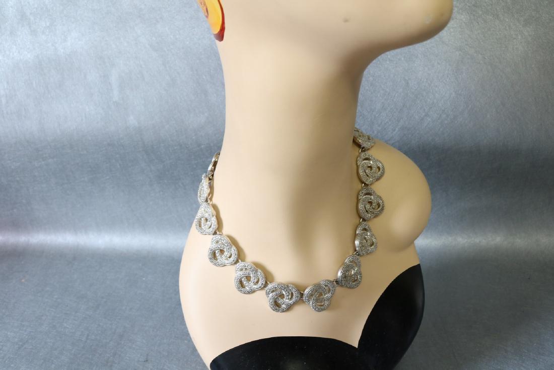 Vintage Marcasite Knot Necklace: approx. 17 inches long, great condition
