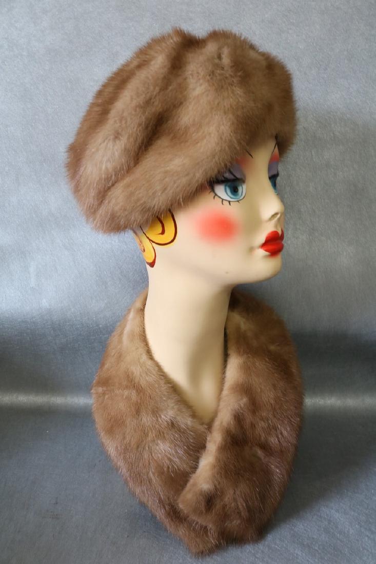 Vintage Mink Gimbels Fur Hat and Stole/Collar (1 of 5)