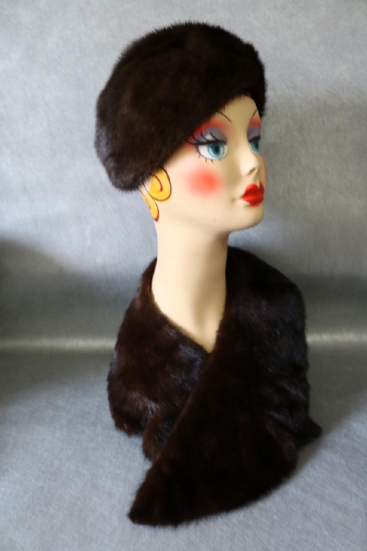 Vintage Mink Amrose Fur Hat and Stole/Collar (1 of 6)