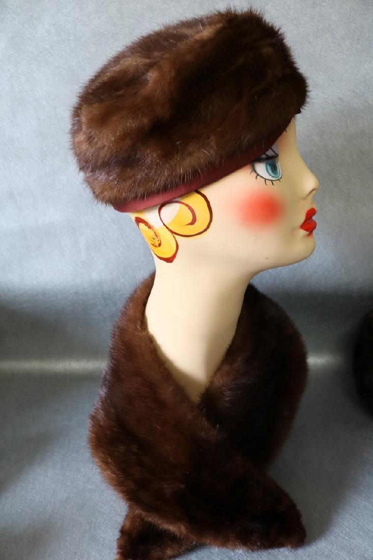 Vintage Mink D'Jimas Bros Hat and Stole/Collar (1 of 6)