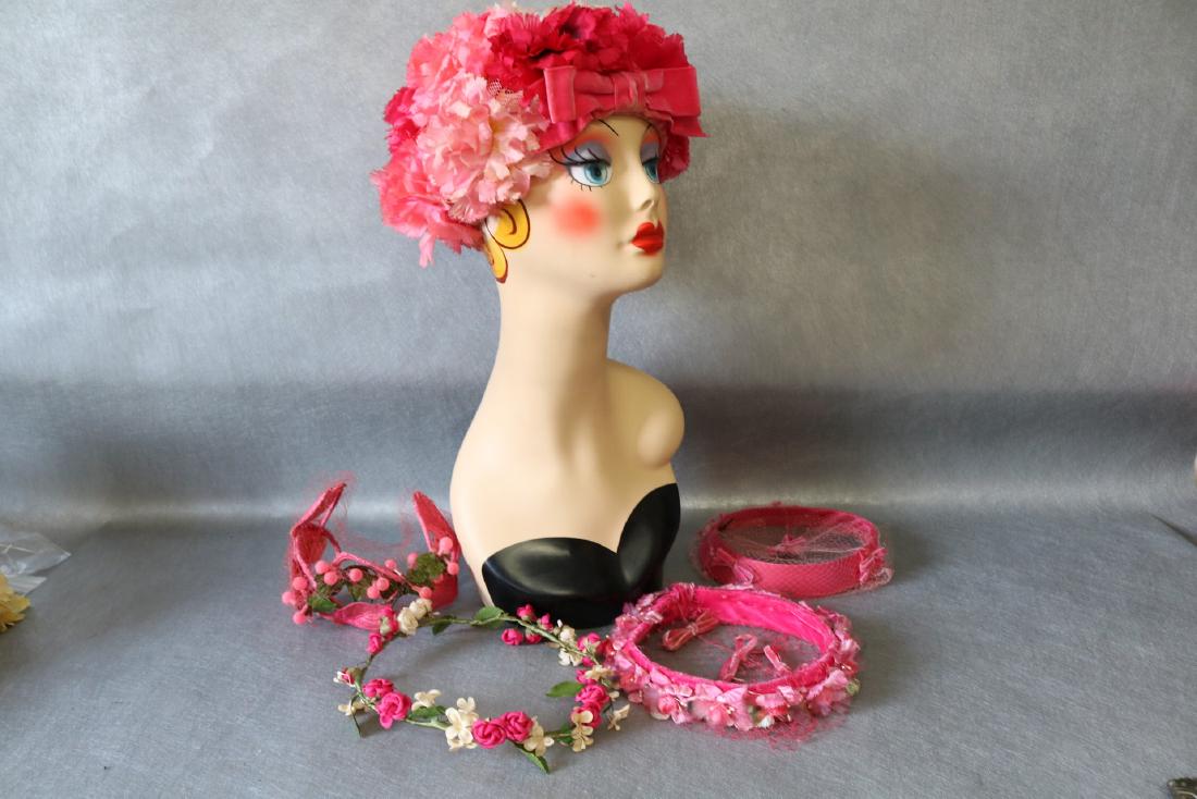 Lot of Ladies Vintage Floral Hats & Fascinators (1 of 9)