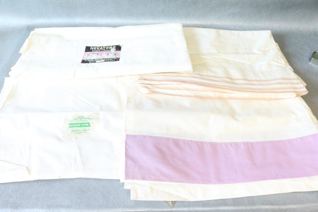 Lot of 4 Old Store Stock Vintage Flat Sheets (1 of 7)