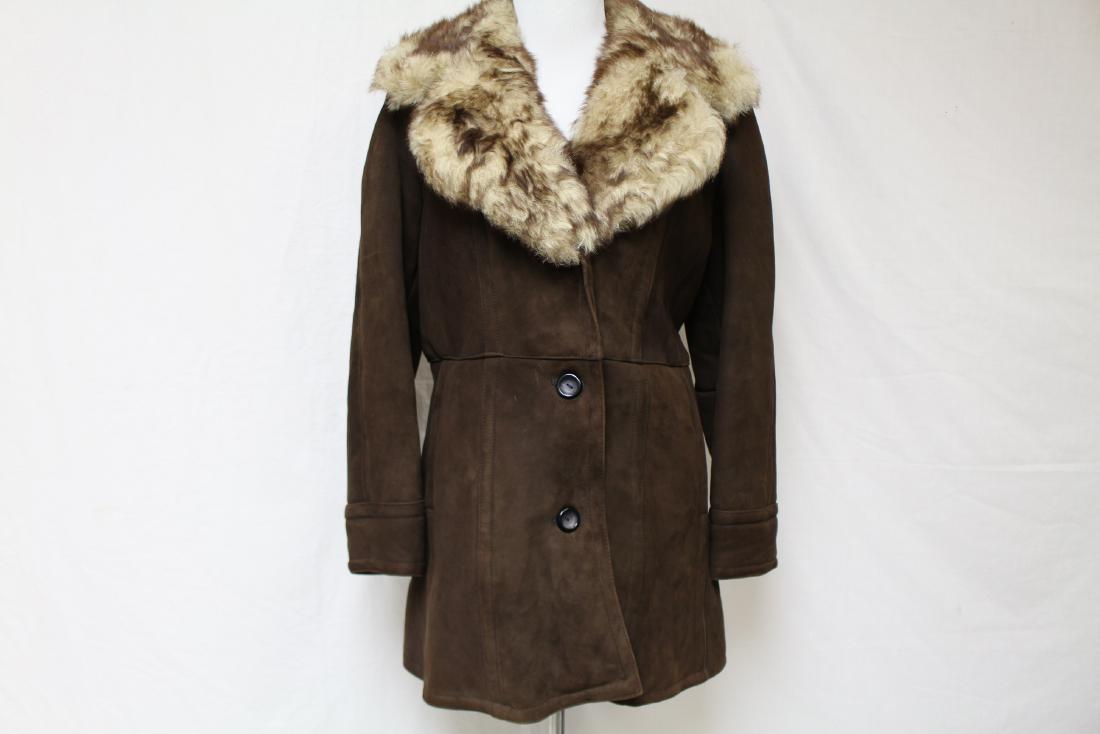 Vintage 1970's Suede Jacket with Fur Collar (1 of 5)
