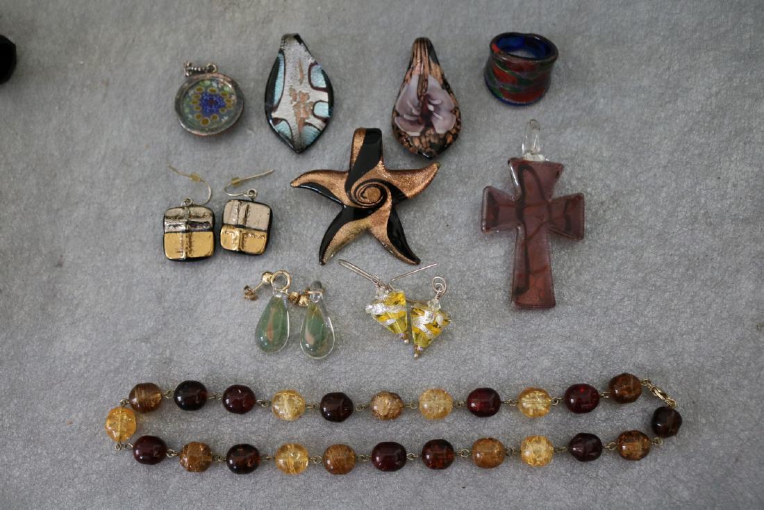 Art Glass Lot of 9 Jewelry Pieces (1 of 2)