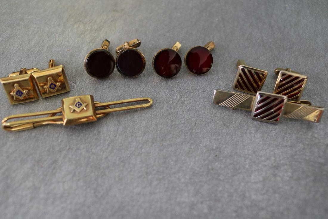 Vintage Lot of 6 Cuff Links & Tie Bars (1 of 4)