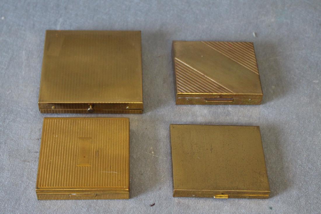 Vintage Lot of 4 Goldtone Compacts (1 of 5)