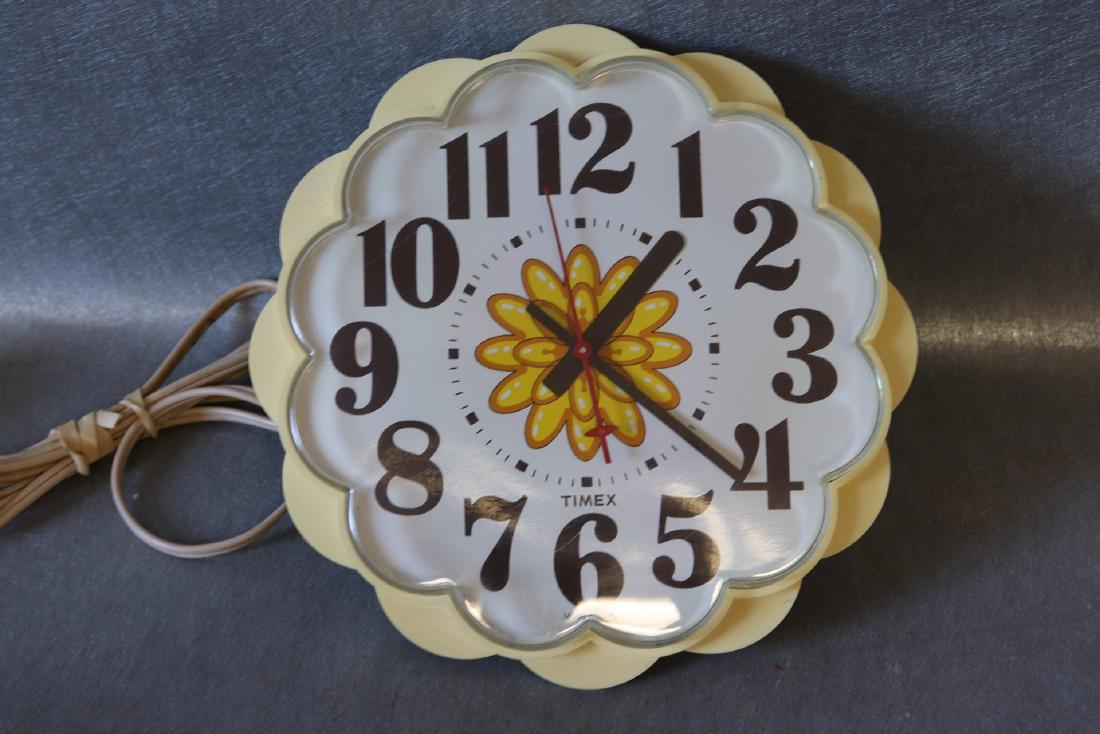 Vintage Timex Yellow Electric Wall Clock: in great condition