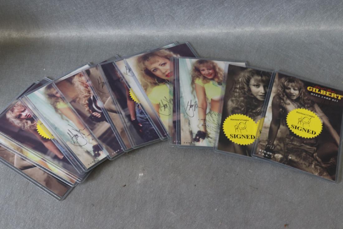 1998 Autographed Glori-Anne Gilbert Mega Cards, Lot of: 1-card # 1, 2- Card # 2, 2- card #3, 2- card #5, 1- card #6, 2- card #7, 2- card #8, 2- card #9, in sleeves in great condition