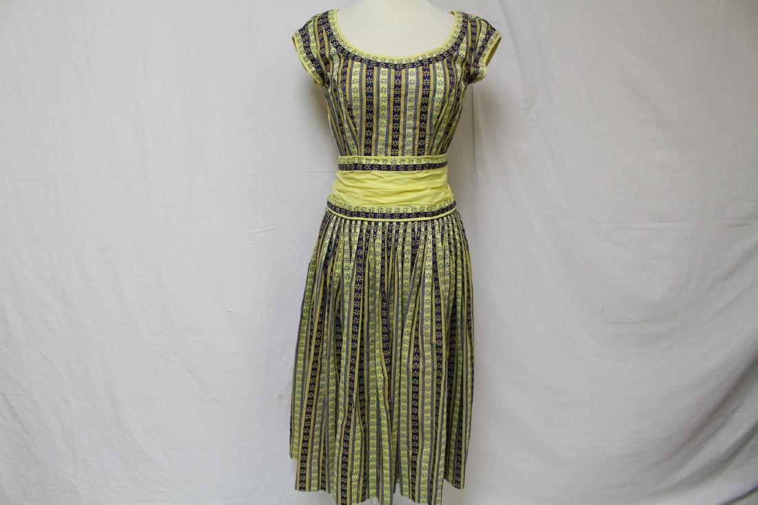 Vintage 1950's Pat Premo California Striped Dress (1 of 6)