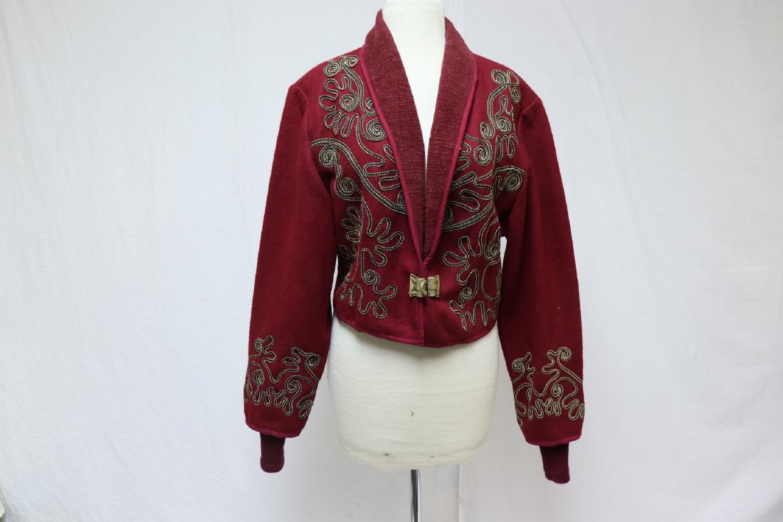 Vintage Burgundy Wool Jacket (1 of 6)
