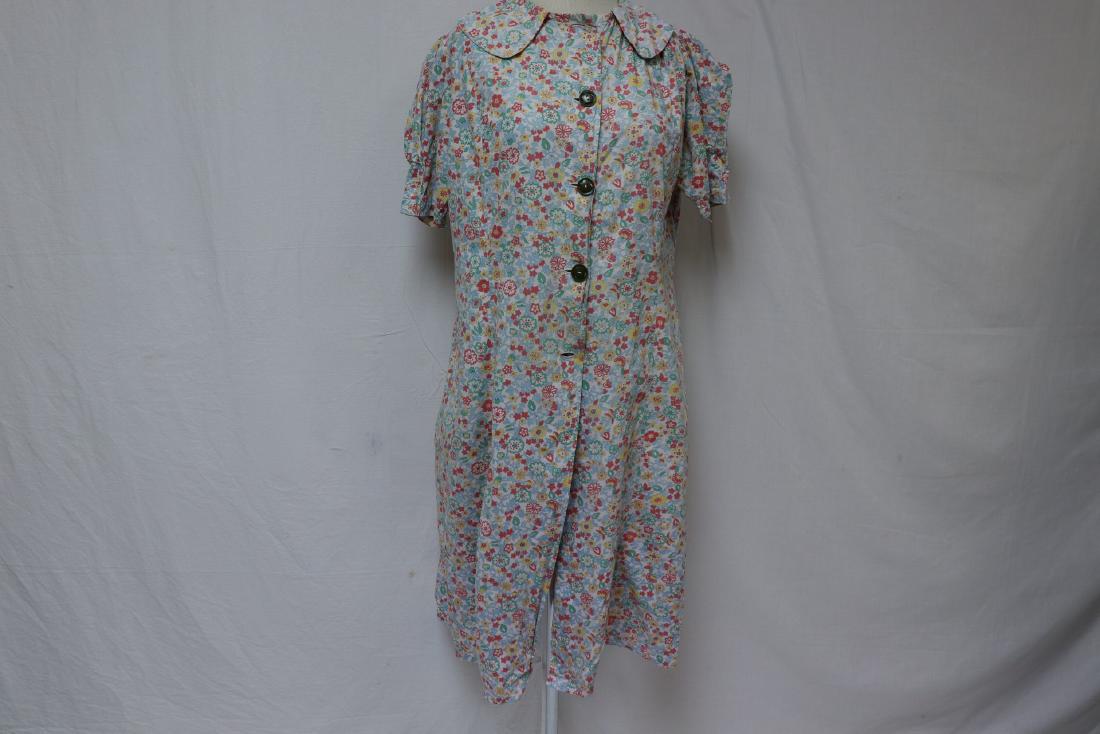 Vintage Feedsack 1930's House Coat (1 of 6)