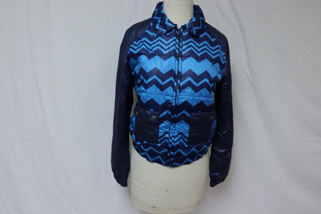 Modern Missoni for Target Jacket: blue on blue Missoni quilted jacket, has loose stitching see photos, in great condition, size S