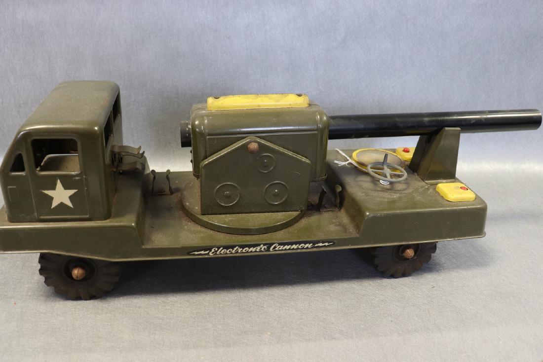Vintage NY Lint Toys Military Green Electronic Cannon (1 of 9)