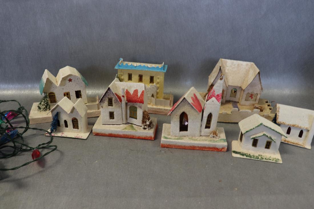 Lot of Vintage 1950's Christmas House's with Lights (1 of 11)