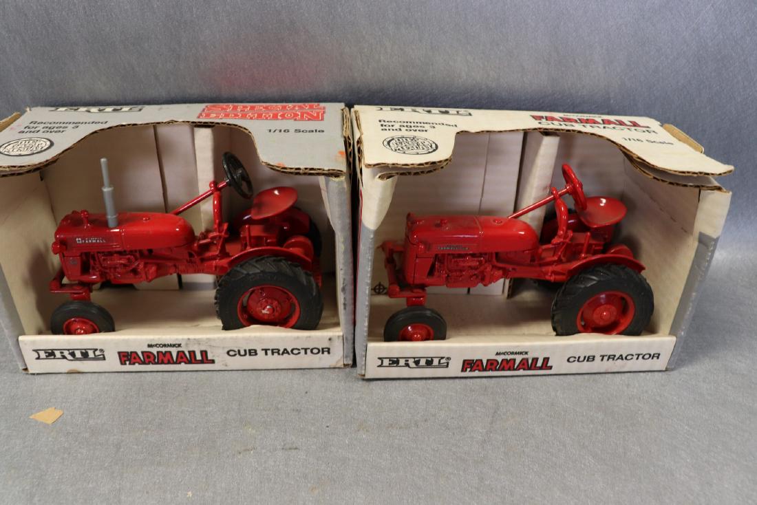 Lot of 2- Ertl McCormik FarmAll Cub Tractors: One is special edition # 689, Both new in box