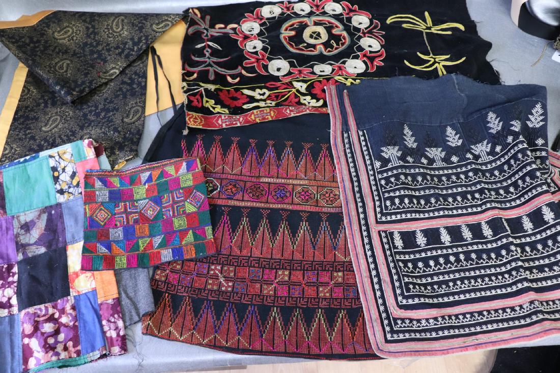Lot of Ethnic Textiles, Nepal, Palestinian, Laos (1 of 7)