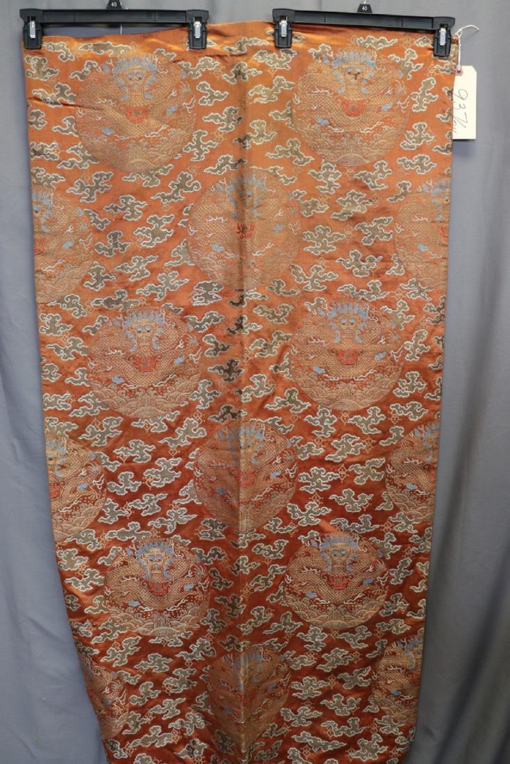 Vintage Asian Satin Wall Hanging 55x28" (1 of 4)