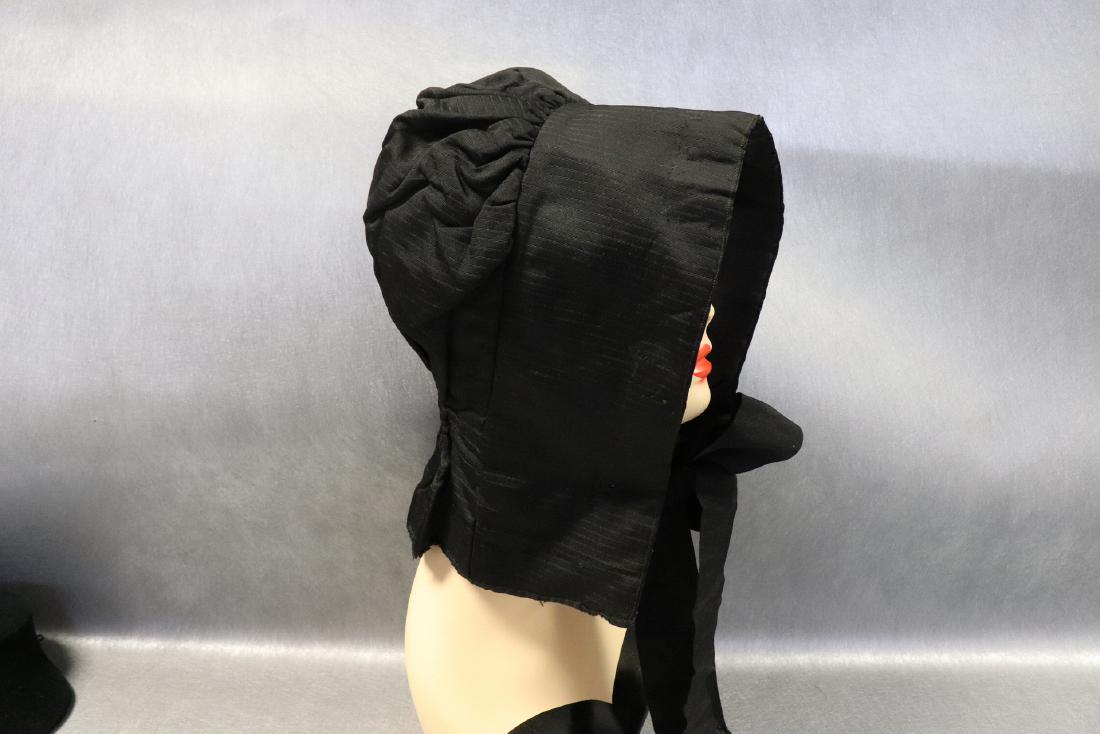Early Woman's Black Prairie Morning Bonnet (1 of 5)