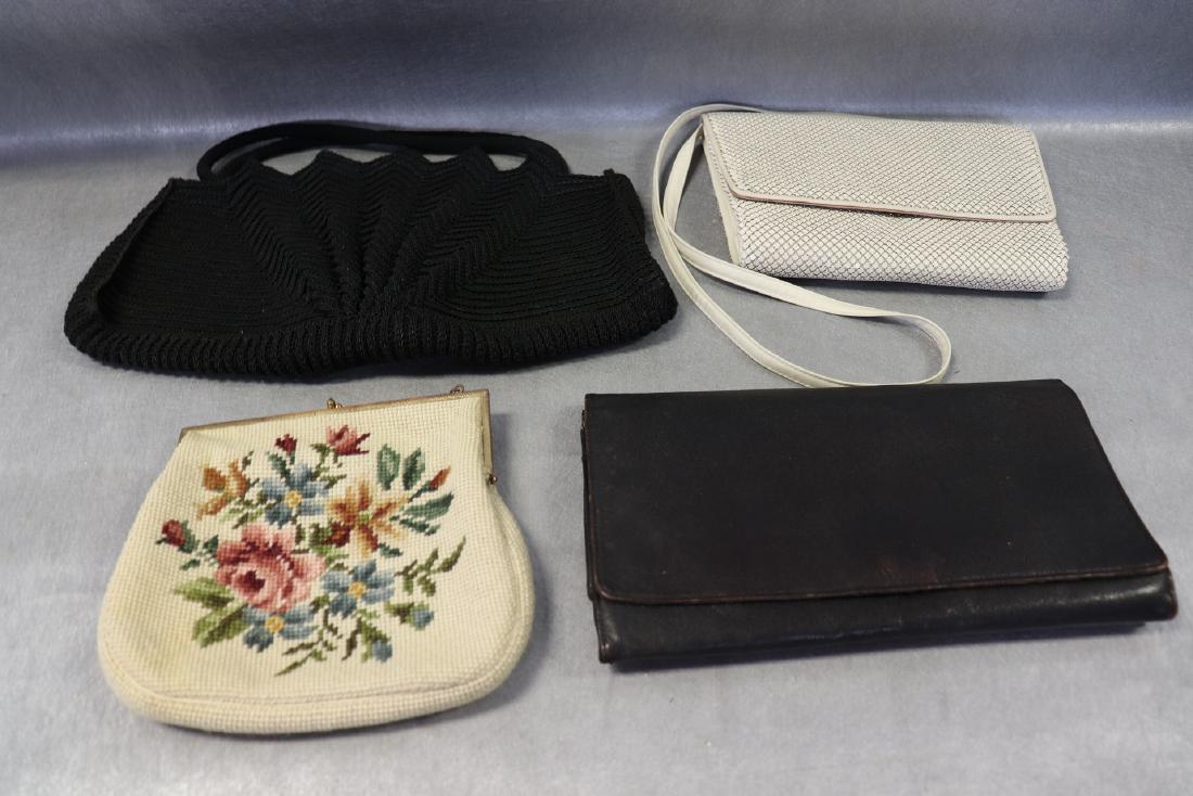 Lot of 4 1940's Handbags, Needle Point, Whiting & Davis (1 of 15)