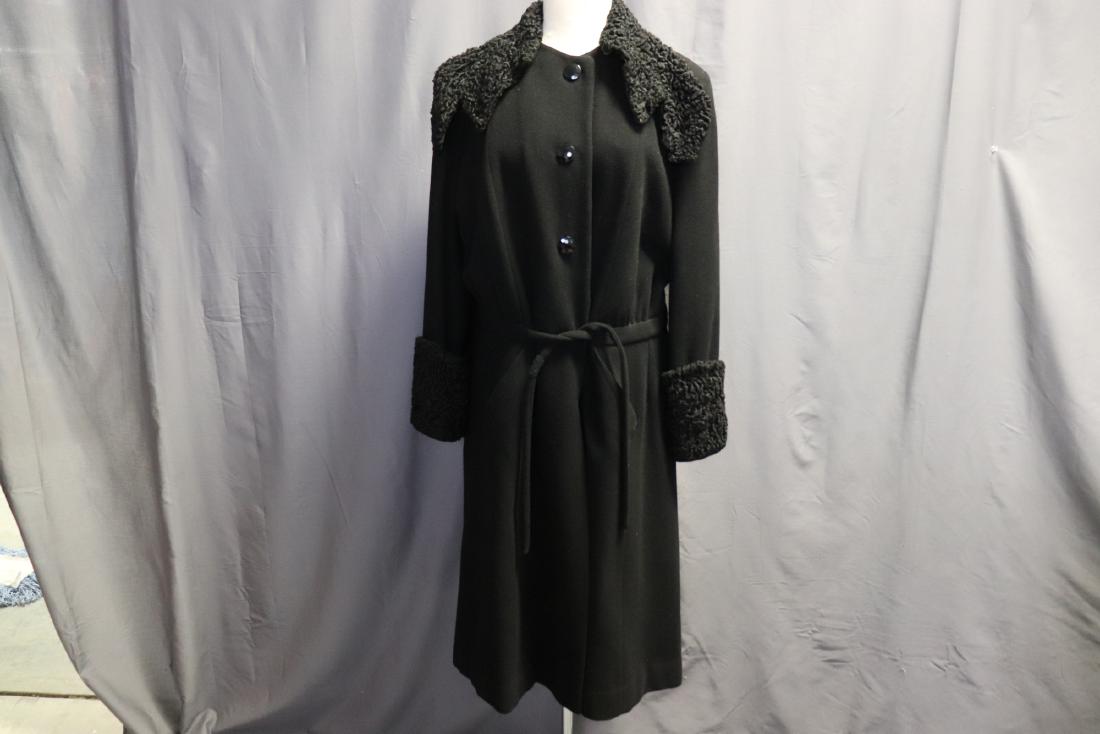 1940's R.H.Stearns Co. Vintage Black Wool Coat (1 of 8)
