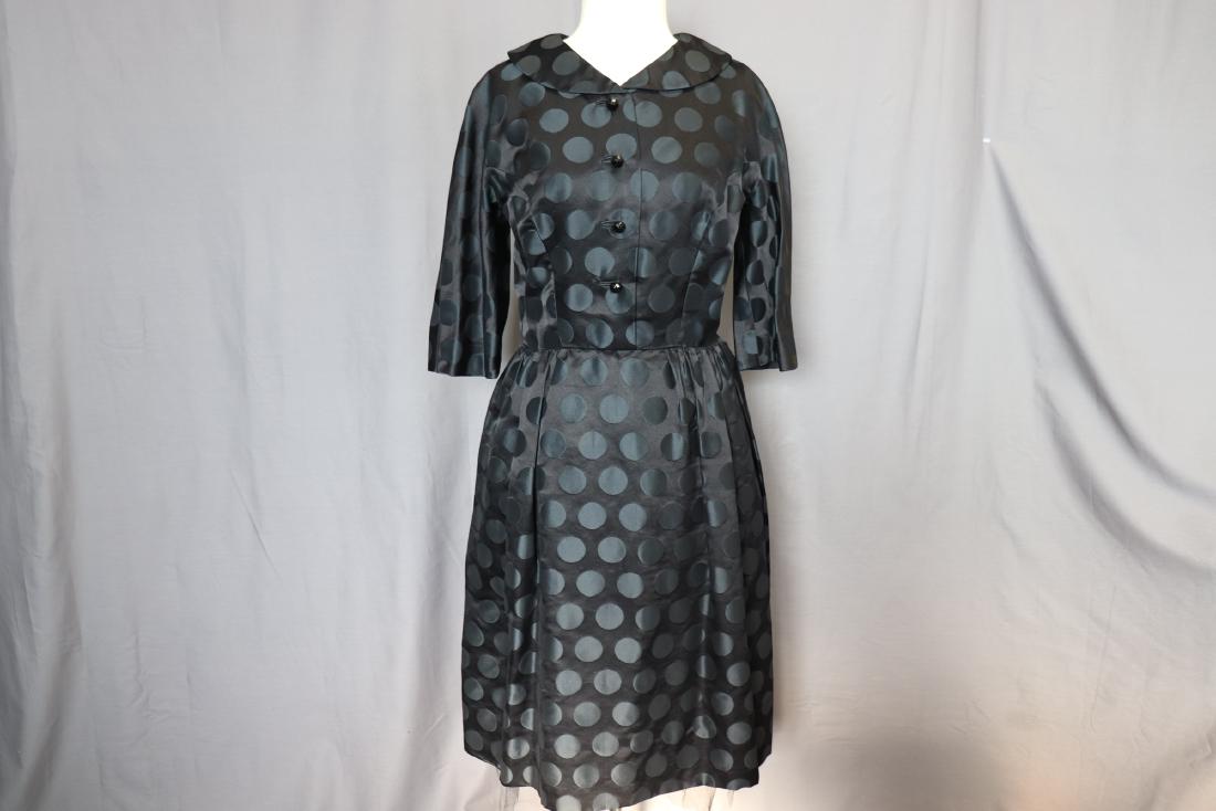Filer Machol New York, 1950's Black Dot Dress (1 of 5)