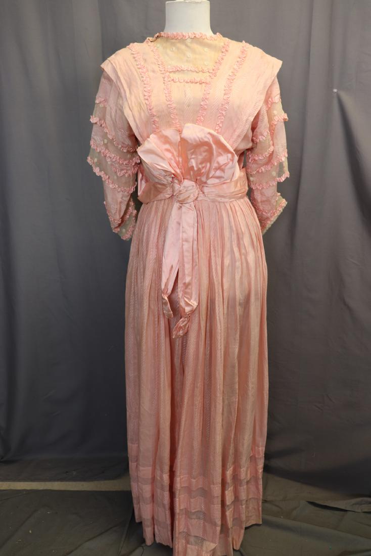 1910 Pink Silk & Satin Gown (1 of 9)