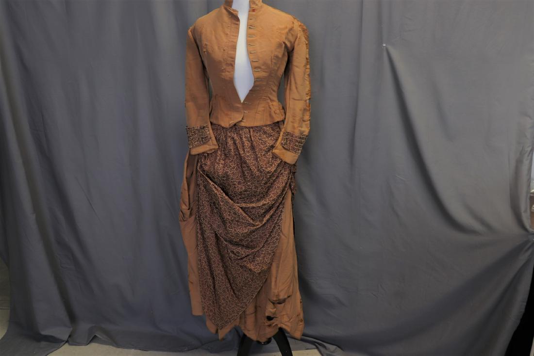 Antique 1800's Skirt Set, Silk & Cotton Faille (1 of 10)
