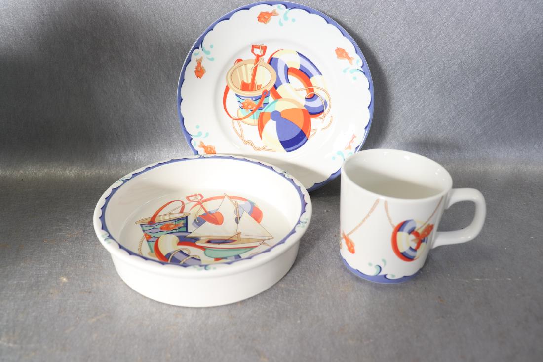 3 Piece Tiffany Porcelain Children's Dinnerware Set (1 of 8)