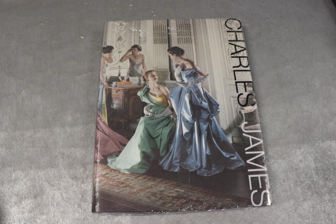 Charles James Hardcover Fashion Book: Large size, approx. 10 x 14 1/2", in factory sealed wrapper.