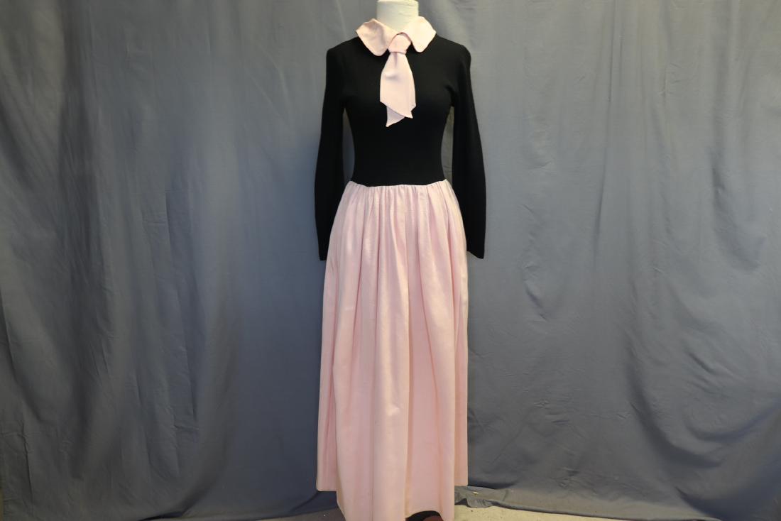 Vintage Bill Blass, I.Magnin, Pink & Black Gown (1 of 6)