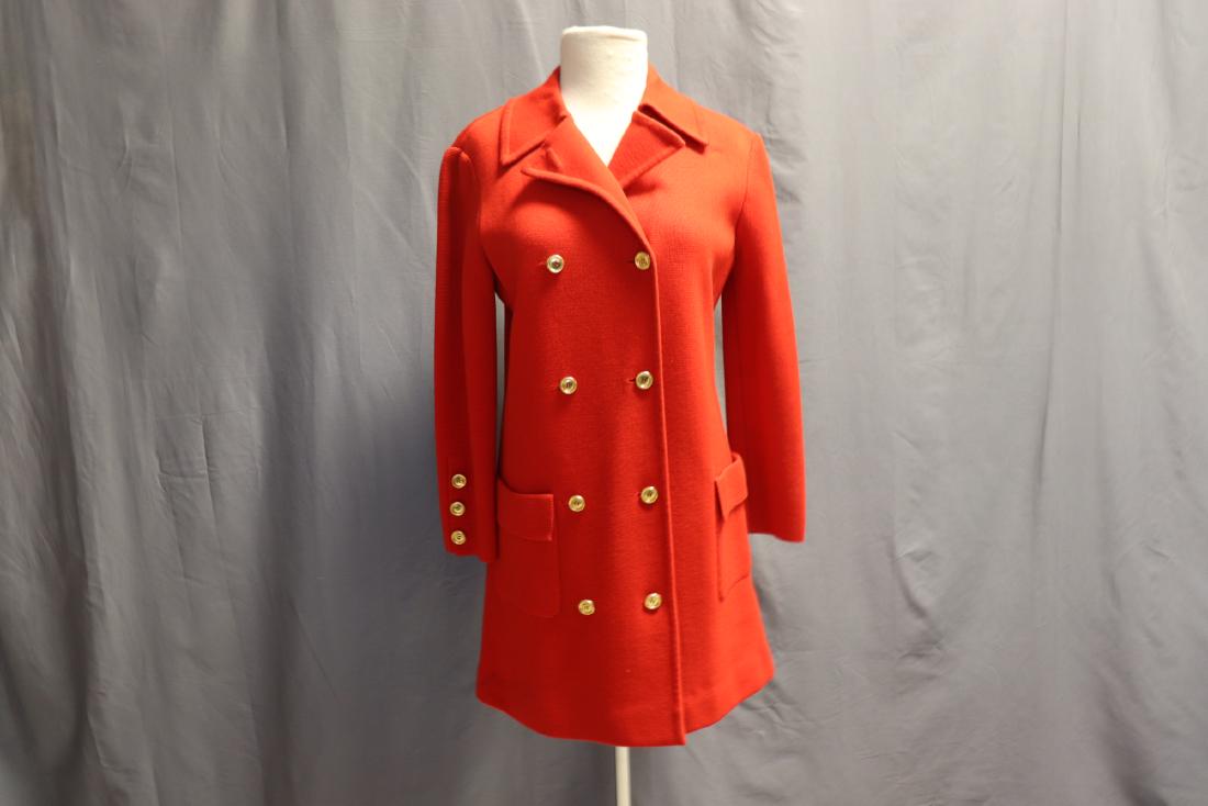 1970's Italian Red Wool Coat (1 of 7)
