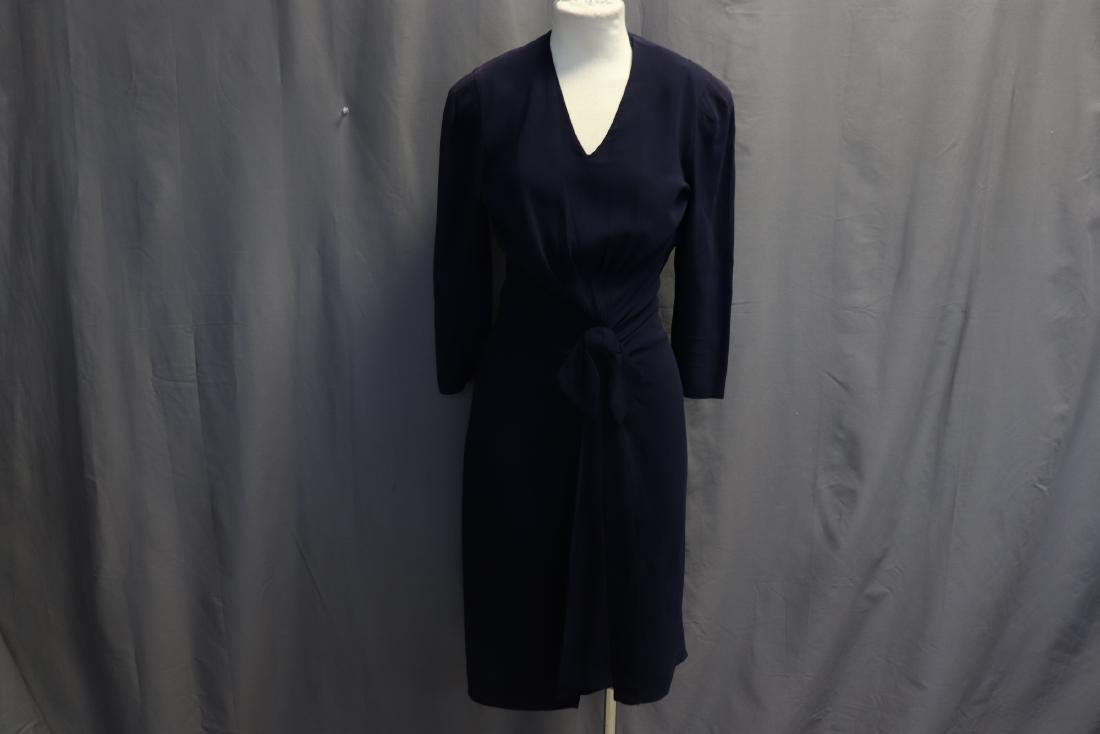 1940's Blue Rayon Dress (1 of 11)