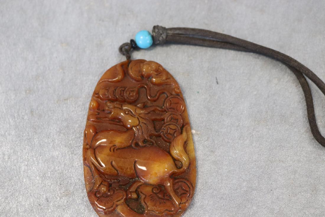 Hand Carved Jadeite Large Oval Pendant (1 of 5)