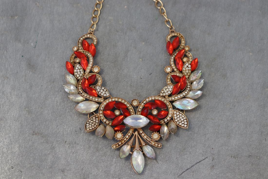 Large Vintage Asian Statement Necklace (1 of 6)