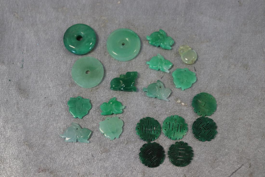 Large Lot Asian Jade Necklace Spacers, Rings (1 of 6)