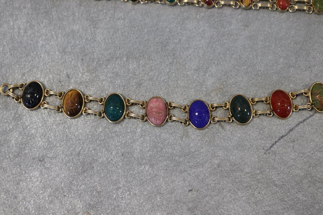 Lot of 2 Vintage Scarab Bracelets (1 of 8)