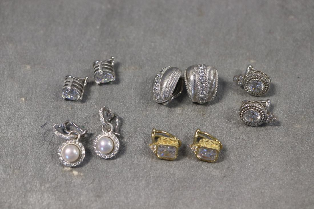 5 Pair Sterling Vintage Clip -On Earrings (1 of 6)