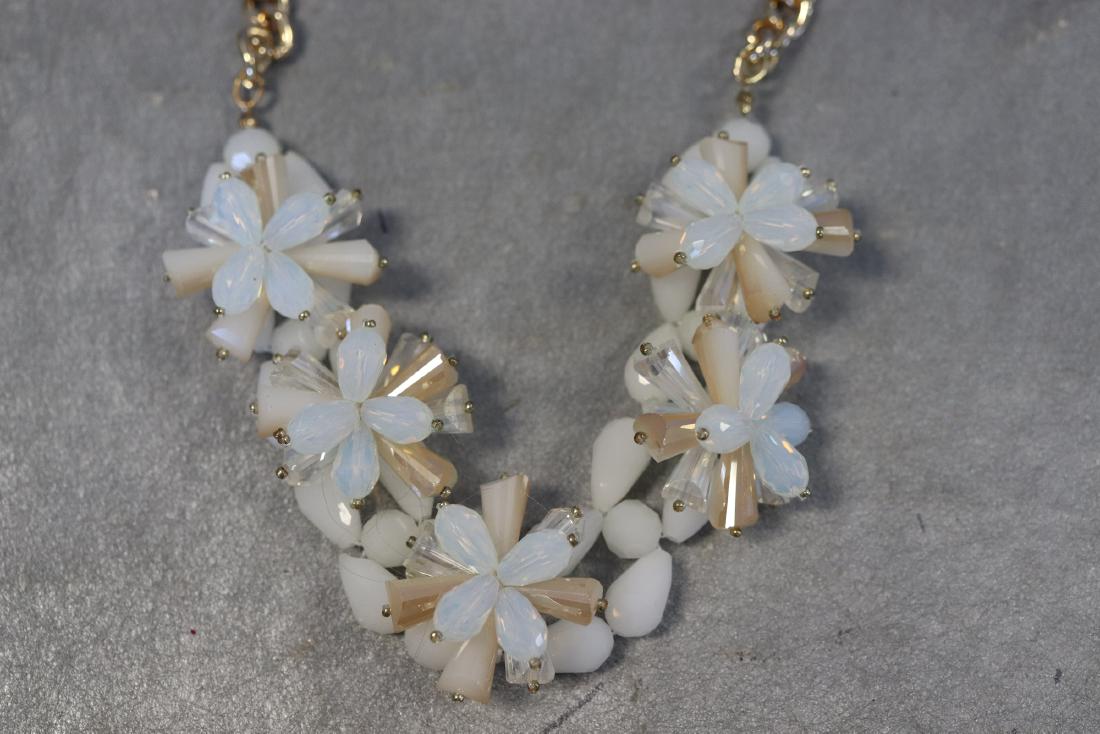 Vintage Statement Necklace with Chunky White Beading (1 of 5)