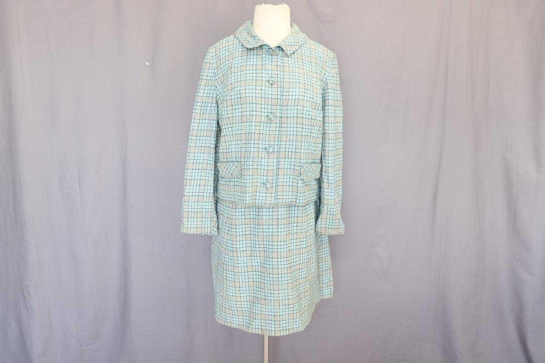 1960 Pendleton Wool Plaid Crop Jacket, Skirt (1 of 7)