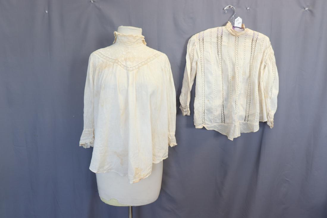 Lot of 2 Edwardian Pigeon Style Embroidered Blouse (1 of 10)