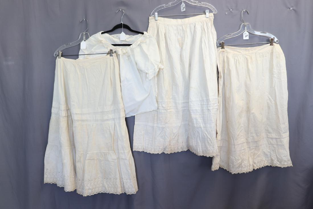 Lot of 3 Edwardian Petticoats, Vintage Blouse (1 of 13)