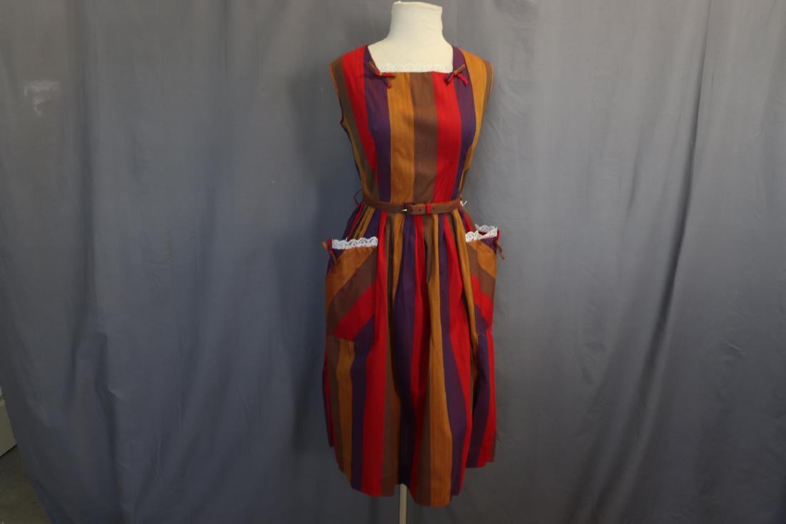 1960's Striped Summer Cotton Dress (1 of 5)