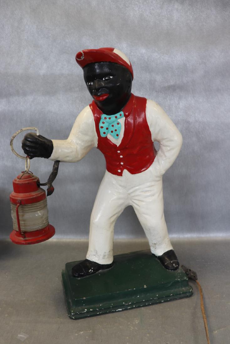 Concrete Vintage/Antique Lawn Jockey with Lantern - Apr 28, 2019 | Denise  Ryan Auctions in NH